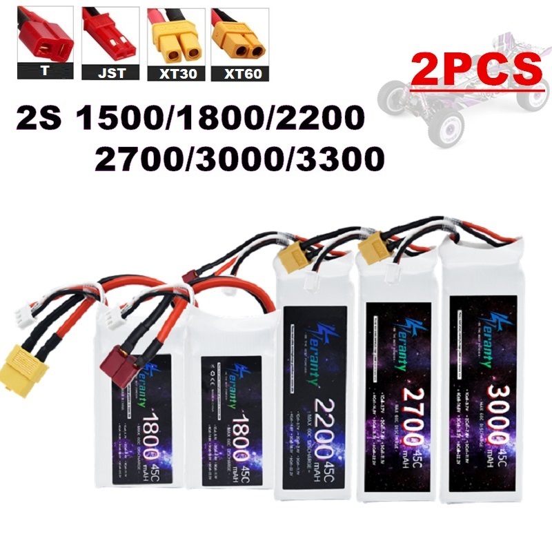 Rc Hobby Grade Car - 2 uds 7,4 V Lipo 2S