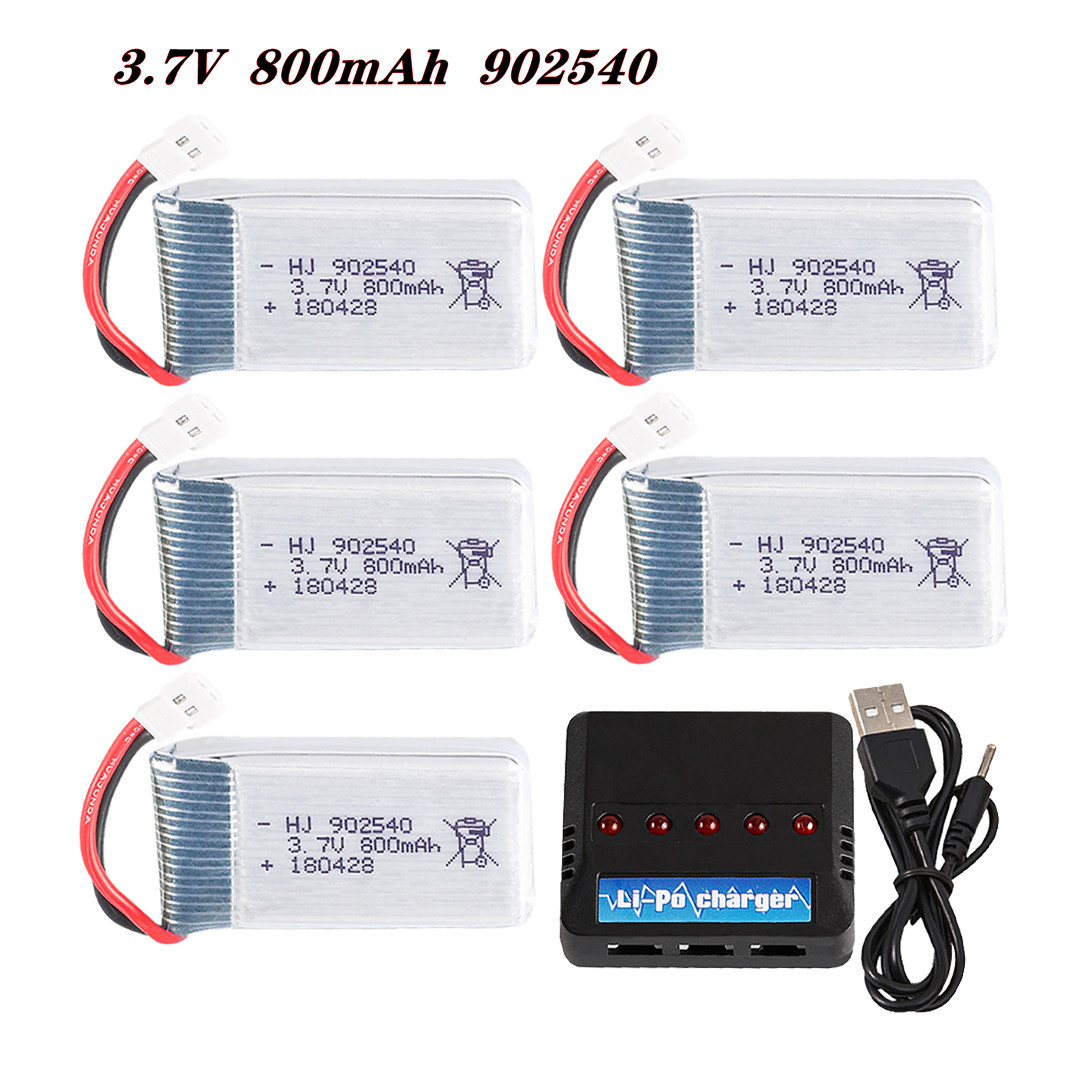 Hobby Rc Quadcopters - Batería Lipo de 3,7 V, 800mAh,