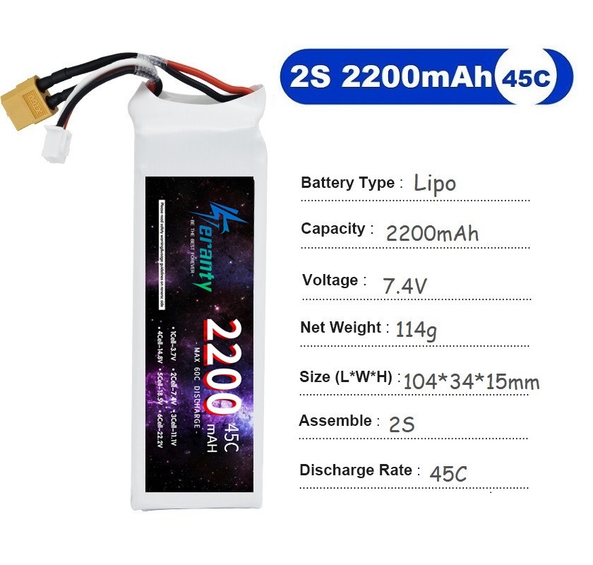 2 uds 7,4 V Lipo 2S batería 15 - Rc Hobby Grade Car reseña y precio